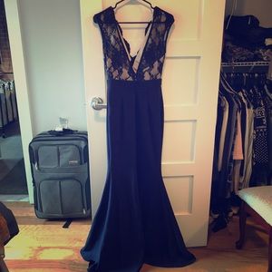 Navy lace dress